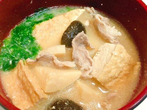 磯の香り☆あおさを入れた孟宗汁